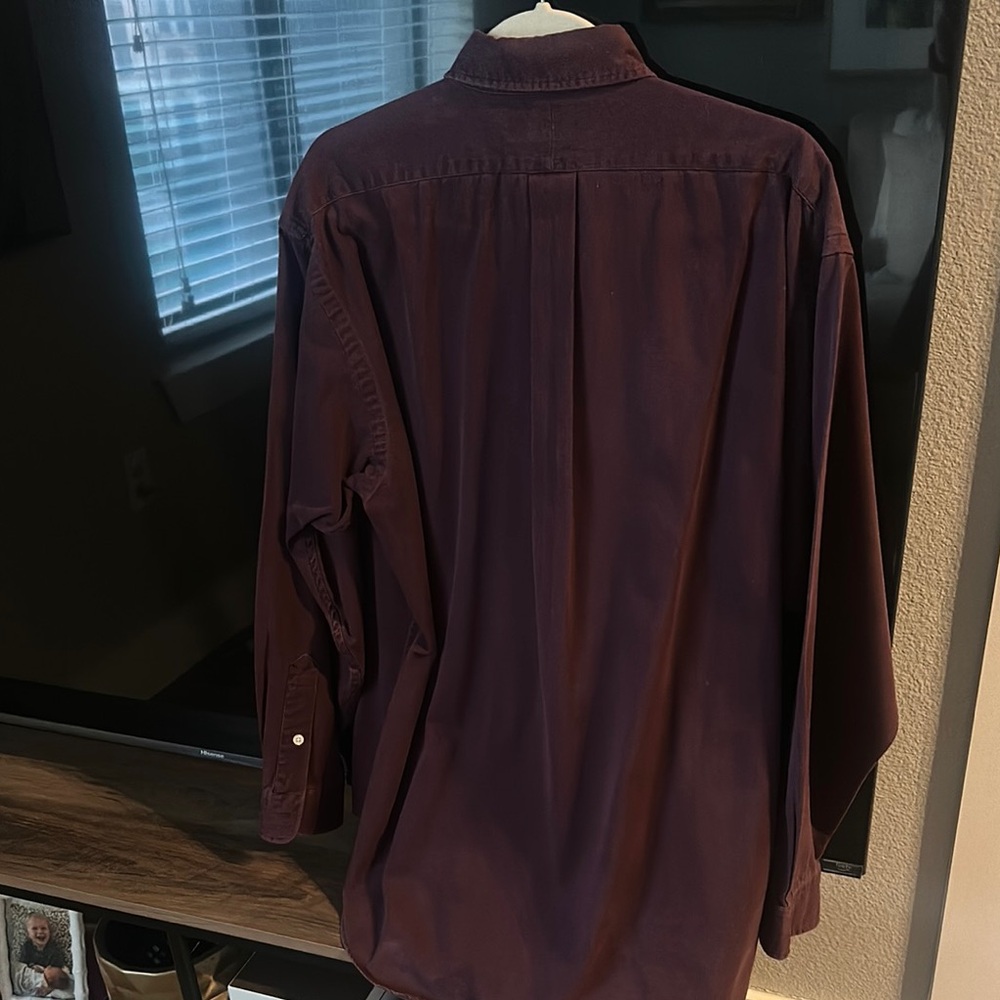 Ralph Lauren Maroon Casual Button Down Shirt - Picture 4 of 5